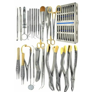 Kit de 25 Piezas de Instrumentos Quirúrgicos Dentales Orales de Acero Inoxidable Reutilizables, Elevadores y Pinzas de Extracción Manuales - Product Image 5