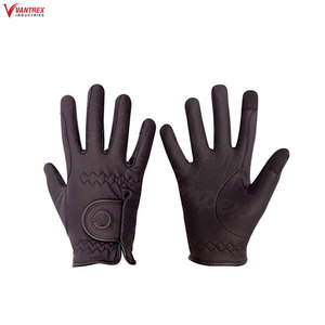 Vantrex Industries Equestrian Horse Riding Gloves-Anti-Slip Breathable Heat Resistant Leather Full Finger <b>Pull</b>-On Closure - Product Image 4