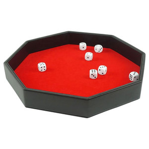 SALVA LEATHER Deskjoy Boîte de rangement carrée pliable en cuir PU sculpté écologique de haute qualité pour dés et organisateur de table - Product Image 2