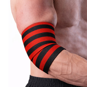 Bande de compression élastique robuste pour le coude, idéale pour la gym, le fitness, l'haltérophilie, la force athlétique et la protection des bras lors de l'entraînement. - Product Image 4