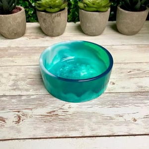Epoxy resin bowl handmade fruit serving decorative bowl modern glossy finish home decor dining <b>table</b> centerpiece gift item - Product Image 1