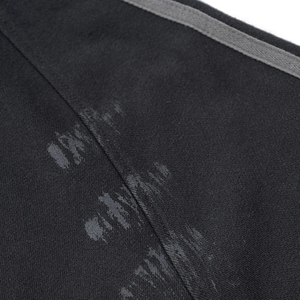 Sweat à capuche oversize vintage noir délavé pour homme, couleur anthracite, imprimé rayé et effet usé - Product Image 4