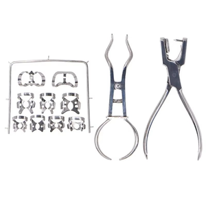 Kit Complet d'Instruments Dentaires Premium avec Étui Noir : 12 Pièces (Pinces, Punch, Forceps, Cadre) - Product Image 3