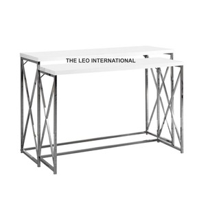 Mesa Consola Moderna de Lujo con Patas de Acrílico y Estructura de Acero Inoxidable, Decoración Elegante para el Hogar con Cubierta de Vidrio - Product Image 2