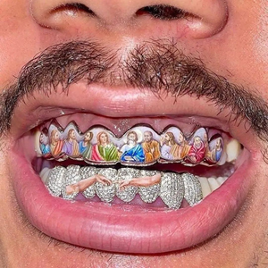 Mejor Precio para Grillz Dentales Personalizados de Plata 925, Joyería Hip Hop con Moissanita, Certificado IGI, Engaste de Canal, Unisex ICEDJEWELZ - Product Image 6