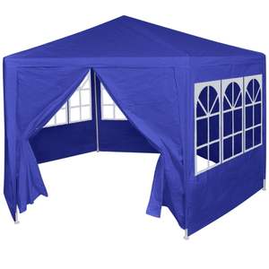Gazebo Plegable Azul de Tela 100% PE de 6.6x6.6 pies, Toldo y Pérgola - Product Image 1