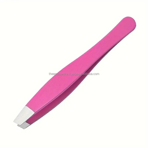 Pince à épiler professionnelle en acier inoxydable de ton or pour les femmes pointe pointue outils de maquillage de beauté incurvés pince d'épilation - Product Image 4