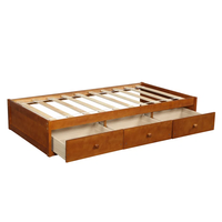 Lit plateforme moderne en bois de pin naturel avec 3 tiroirs pour chambre à coucher – Vente en gros à prix abordable