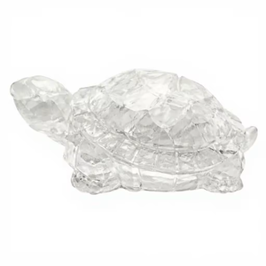 Figura de Tortuga de Cristal Tallada en Forma de Animal, Decoración para el Hogar, Adorno Coleccionable - Product Image 1