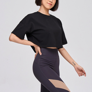 Nouveau style de t-shirts courts pour femmes, écologiques, respirants, à séchage rapide, très demandés, tendance, couleur unie - Product Image 3