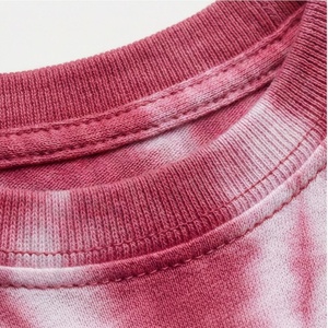 T-shirt court pour femme en coton 100% personnalisé, imprimé tie-dye, col rond, manches courtes, coupe ample, style streetwear décontracté, taille XL - Product Image 4