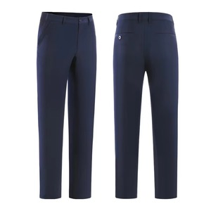 Pantalon de costume gris foncé pour homme, coupe slim, avec fermeture boutonnée devant et derrière - Product Image 3