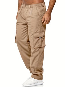 Pantalon cargo décontracté pour homme, séchage rapide, coupe ample, polyester, style tendance, plusieurs poches, 4 saisons - Product Image 5