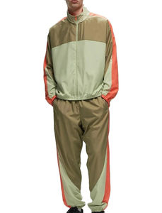 Ensemble de survêtement homme color block à manches longues, léger et sportif, deux pièces, col montant, fermeture éclair, coupe droite, idéal printemps - Product Image 4