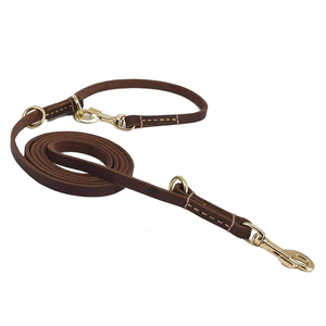 Good Quality Trendy Pet Accessories Leather <b>Dog</b> <b>Leash</b> Secure Buckle And Soft Grip Factory Price Leather <b>Dog</b> <b>Leash</b> - Product Image 1