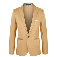 Blazer de mode pour homme, formel et décontracté, idéal pour les occasions tels que les banquets d'affaires et le port au bureau, veste de costume ajustée, petit costume