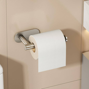Porte-papier toilette mural moderne en métal pour salle de bain, porte-rouleau de papier toilette avec étagère de rangement - Product Image 5