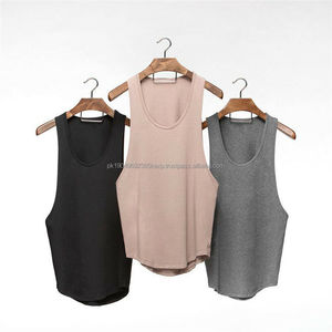 Débardeur pour homme en coton 100% avec impression personnalisée OEM et emmanchures extrêmement tombantes - Product Image 3