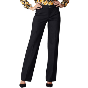 Womens <b>Black</b> High Waist Dress <b>Pants</b> Office <b>Work</b> Trousers Slim Fit Flared Leg Formal Business Casual Bottoms Wholesale Price - Product Image 1