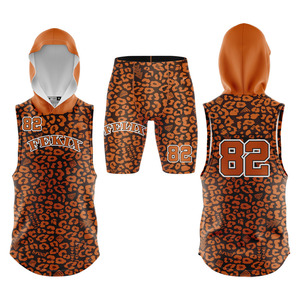 Wholesale Customized 7on7 Flag Football Compression Uniform Breathable Plus Size 100% Polyester Custom Sublimated Sleeveless UV - Product Image 5