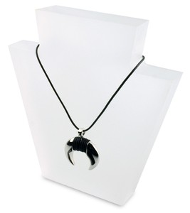 Buste de bijoux en acrylique blanc de luxe tendance 2025: présentoir élégant pour colliers et boucles d'oreilles - Product Image 1