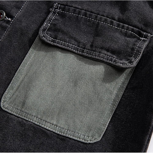 Best Quality <b>Men's</b> <b>Jeans</b> <b>Jacket</b> <b>Black</b> Color Cotton Made Front Pocket Street Wear Full Sleeve <b>Jeans</b> <b>Jackets</b> For Adult <b>Men's</b> - Product Image 3