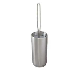 Champagne Gold Stainless Steel Toilet <b>Brush</b> Holder Set Modern Creative <b>Floor</b> Standing Bathroom Cleaning Tool for Luxury Villa - Product Image 3
