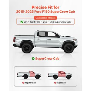 Pedane Laterali da 6 Pollici Compatibili con Ford F150 SuperCrew Cab 2015-2025 e Ford F-250 F-350 2017-2024, Rampe e Scale - Product Image 2