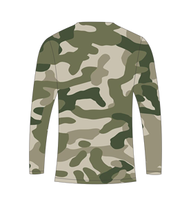 T-shirt à manches longues pour homme, camouflage olive personnalisé par sublimation, pour la chasse, la pêche, les sports athlétiques et l'entraînement. - Product Image 6