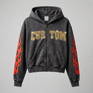 Hoodies pour marques de streetwear, hoodies en molleton lavé, commandes de hoodies personnalisés en gros pour collections de vente au détail - Product Image 2