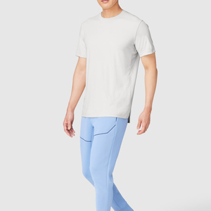 Men <b>Light</b> Blue Sweatpants Elastic Waist Drawstring Casual Slim Fit Side Pockets Breathable Lightweight <b>Trousers</b> - Product Image 6