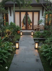Lámpara de Jardín de Estilo Japonés de Alta Gama con Forma de Hongo, Luz Cálida Amarilla de 3500K para Exteriores, Ideal para Hoteles y Resorts - Product Image 3