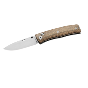 Navajas Plegables Color Marrón Bronceado con Empuñadura con Patrón de Tela, Hoja Plateada, Clip Metálico para Bolsillo y Diseño Ligero para Uso en Exteriores - Product Image 3