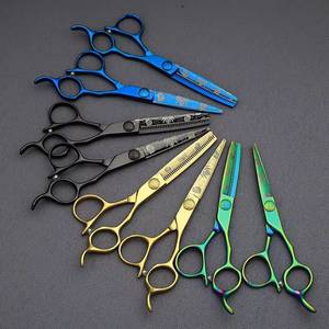 Tijeras Profesionales Azules para Adelgazar el Cabello, Afiladas, con 28 Dientes, Hoja de Acero Inoxidable, para Diestros, Mango Largo, Uso en Salón - Product Image 5