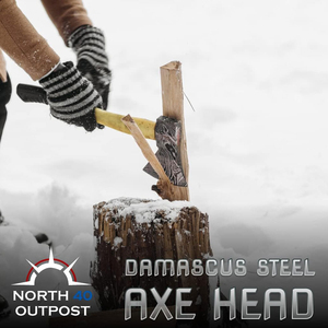 Tête de hache en acier Damas forgée à la main, tête de hache de montagne, tête de hache de chasse en acier Damas faite sur mesure pour l'extérieur - Product Image 4