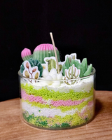 Lilin Aromaterapi LANJO DIY Lukisan Pasir Beraroma Lilin Sawit Ramah Lingkungan Lilin Kaktus Sukulen Mewah Lilin Pembakaran Lambat Paskah