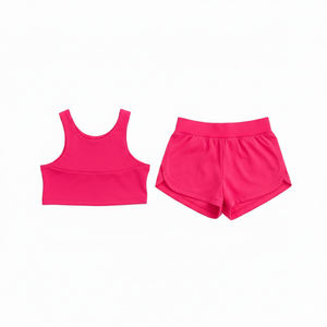 Conjunto Deportivo de Verano para Mujer, con Estampado, Transpirable, Sujetador Deportivo y Pantalones Cortos para Correr, Elástico en 4 Direcciones, Spandex/Nailon, para Gimnasio - Product Image 5