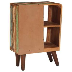 Buffet compact en bois massif recyclé avec finition multicolore et accents métalliques - Product Image 5