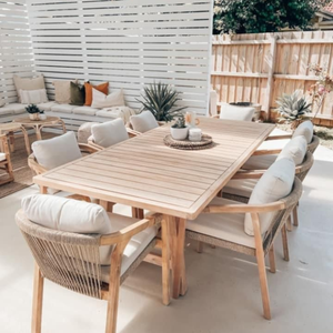 Ensemble de salle à manger de jardin en rotin et aluminium au design moderne, origine Vietnam, mobilier d'extérieur, résistant à l'eau et aux UV, garantie 3 ans - Product Image 2