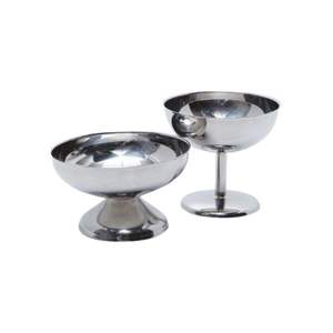 ชามไอศกรีมสแตนเลสตกแต่งพร้อมช้อน จานขนมหวานโลหะ - Product Image 6