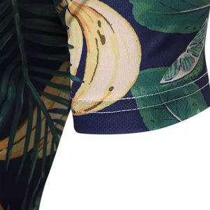 Camisa Polo para Hombre con Estampado de Hojas de Plátano Verde, Diseño Tropical, Ligera, Transpirable, Casual, de Verano, Manga Corta, con Botones - Product Image 6