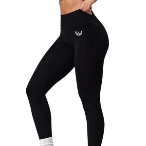 Legging noir léger pour femme, taille haute, extensible, doux au toucher, pour fitness, yoga, entraînement, tenue de sport, confort quotidien - Product Image 3