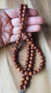 Handmade Wooden Geometric <b>Boho</b> Style Women's Wedding Pendant <b>Necklace</b> with Natural Stone - Product Image 5