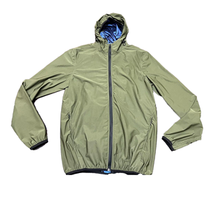 Chaqueta Cortavientos con Capucha para Hombre, Color Sólido, Cierre de Cremallera, Ropa Casual para Exteriores, Exterior de Poliéster y Nailon, Corte Regular, Chaqueta de Primavera - Product Image 1