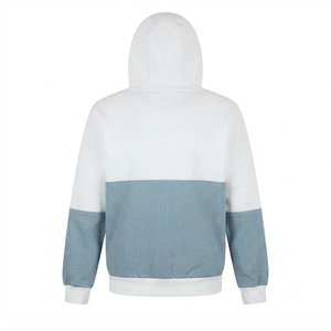 New Demanding Custom Logo Men's Color Blocking Hooded Tracksuit <b>Set</b> White Blue <b>Knitted</b> Cotton Casual Autumn Wear Activewear <b>Sets</b> - Product Image 4