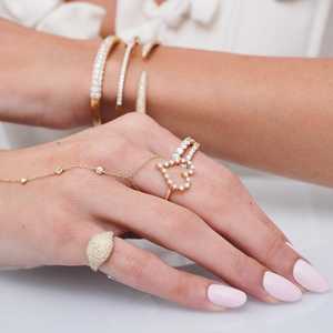 Anillo de sello con cúpula de diamante cultivado en laboratorio personalizado, de oro macizo de 10K, 14K, 18K, minimalista, moderno, grueso, con pavé, anillo llamativo para el dedo anular, fabricación - Product Image 3