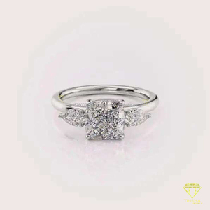 Anillo de Compromiso de Moissanita Moderno para Mujer, Suministro Directo de Fábrica, con Aspecto Elegante para Uso Diario, Disponible al Mejor Precio - Product Image 1