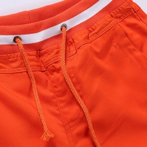 Nueva tendencia naranja 100% algodón pantalones cortos de verano hombres Casual cómodo pantalones cortos cintura elástica pantalones cortos para hombres - Product Image 3