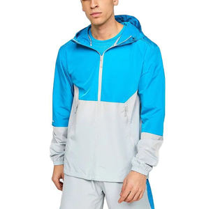 Ensemble court d'été sur mesure pour homme en polyester et nylon, coupe-vent avec fermeture éclair, grande taille, survêtement imprimé pour homme - Product Image 6