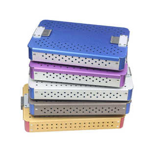 High Quality Manual Metal Sterilization Box Aluminium Alloy Silicone Pad for Disinfecting Surgical Instruments - Product Image 4
